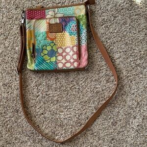 Fossil Multicolor Floral Patchwork Crossbody Bag